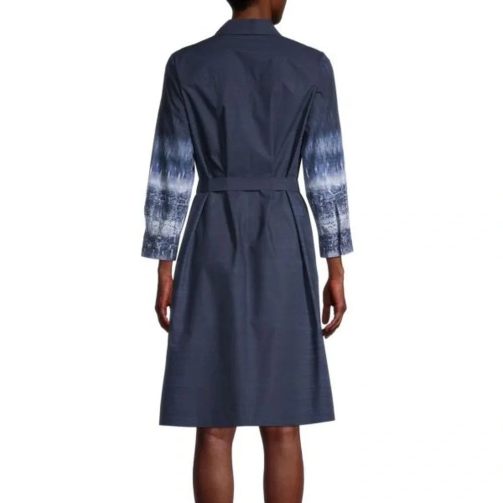 KOBI HALPERIN Sapir Tie Shirtdress Navy Size XL Shirt Dress - Picture 9 of 9